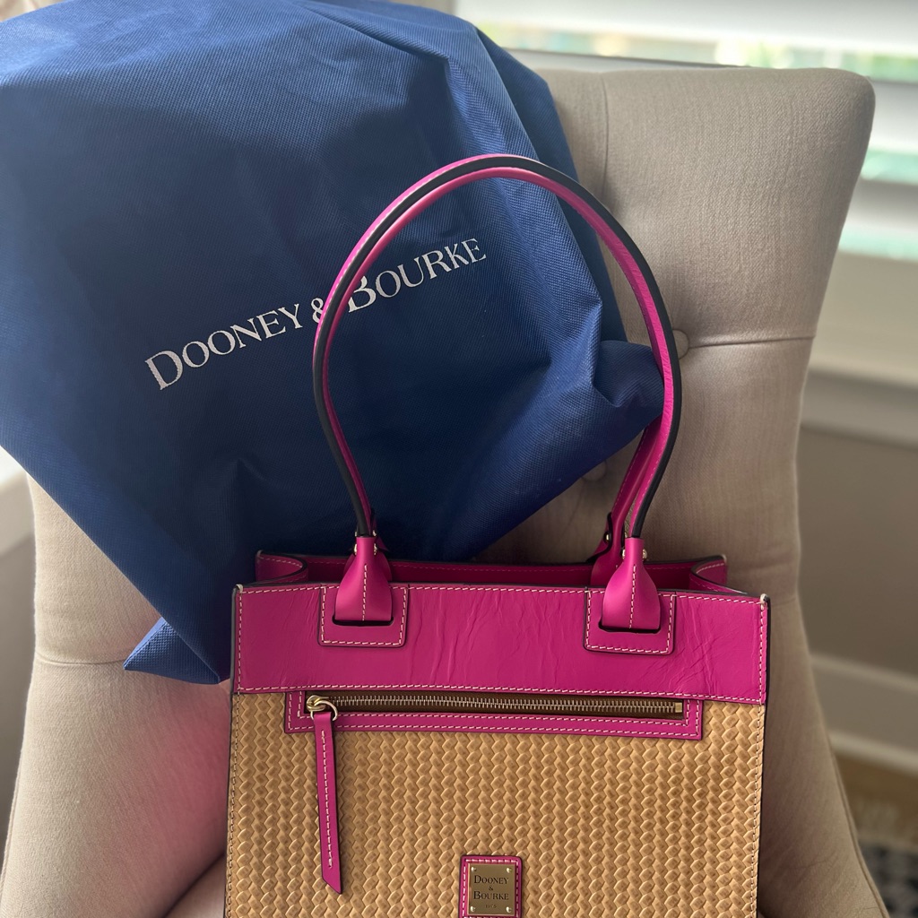 Dooney & Bourke Pink And Tan Tote